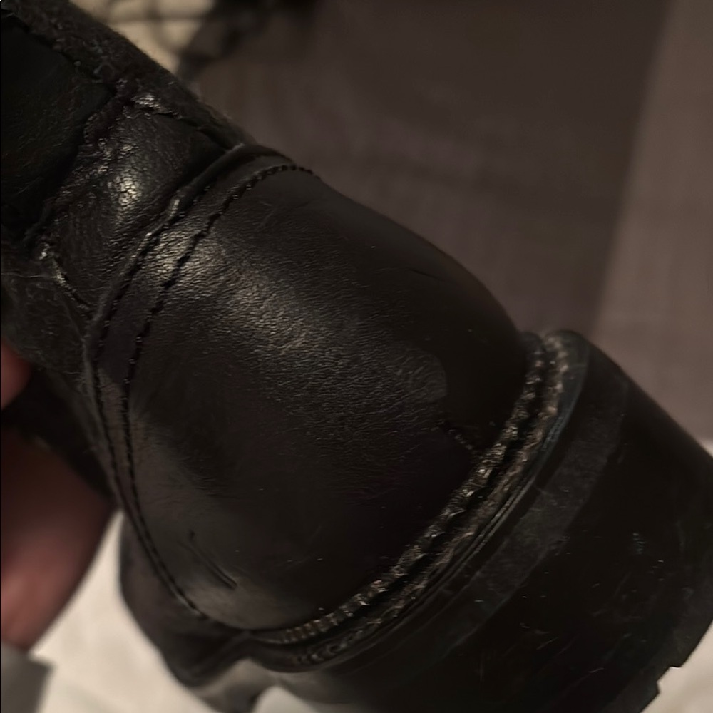 Frye Black Fur-Lined Lace-Up Boots 7.5 - Picture 11 of 17